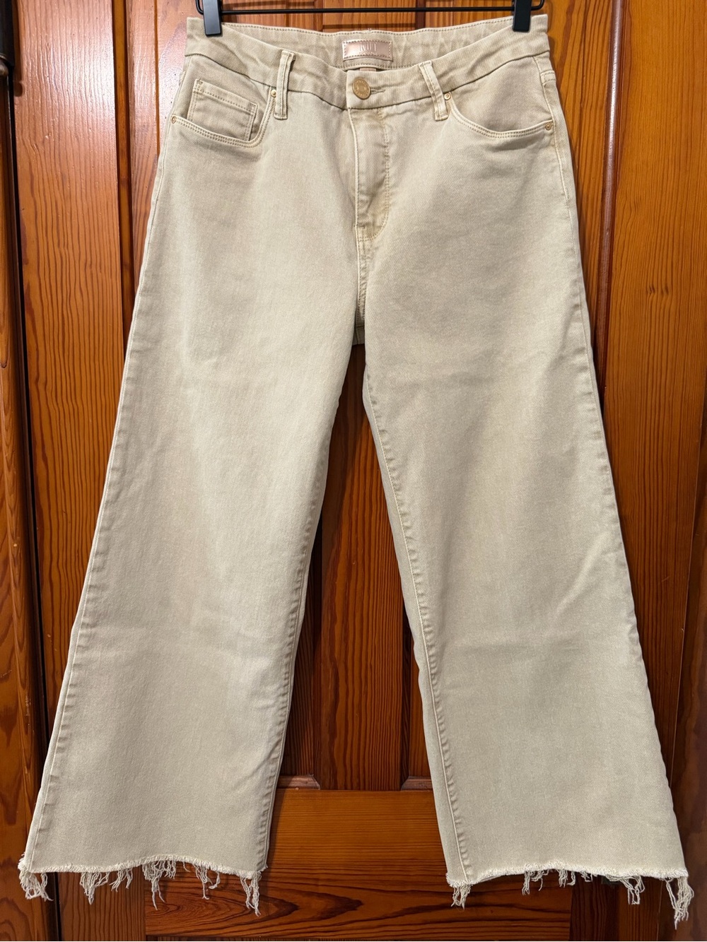 KUT from the Kloth Meg Fab AB Wide Leg Jeans - High Rise Tan / Khaki/ Neutral - Picture 2 of 11